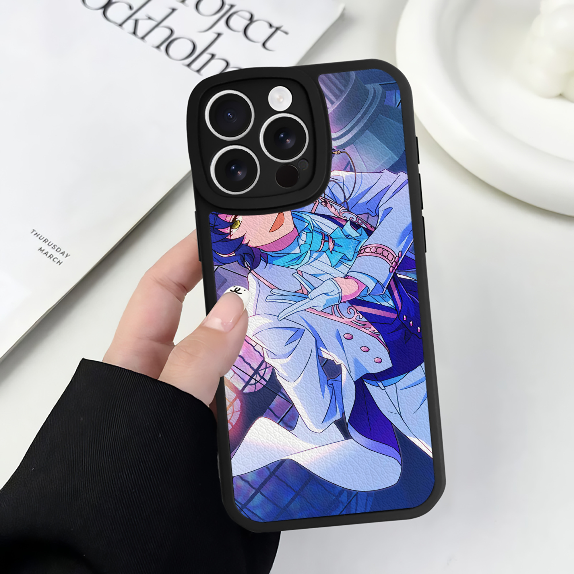 （画像用） あんさんぶるスターズ! Ensemble Stars 【iPhone 16シリーズ対応】シリコンスマホケース（レザー調） 材質：シリコン